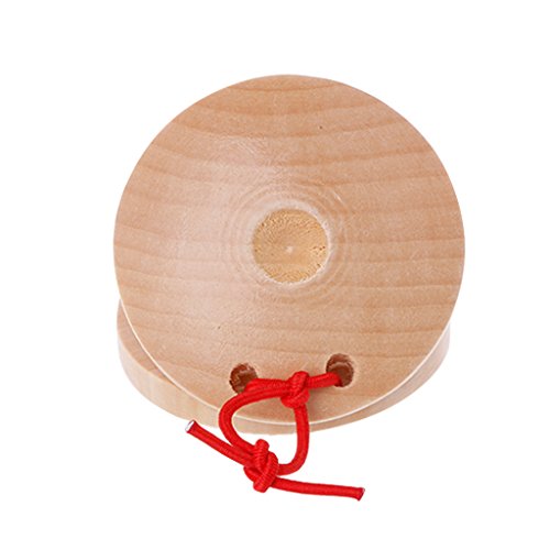 ATATMOUNT Castañuelas de Madera Percusión de Madera Flamenco Instrumento Musical Niños Juguetes para niños