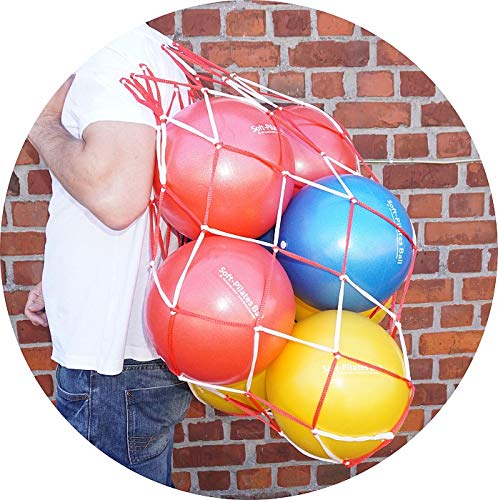 ATC Handels GmbH Red para aprox. 9 pelotas con diámetro de 25 cm, para pelotas de pilates, balonmano, baloncesto, fútbol, voleibol, waterpolo y pelotas de juego