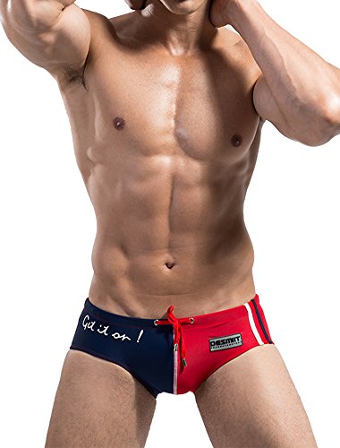 Ateid Bañador de Natación Slip para Hombre Rojo XXL