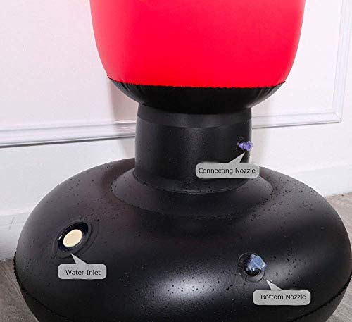 ATEU - Saco de boxeo inflable para fitness, saco de boxeo en forma de torre hinchable que se sostiene de pie, columna de boxeo para adultos, para desestresarte, saco de boxeo, 160 cm, negro ATEU - Saco de boxeo inflable para fitness, saco de boxeo en forma de torre hinchable que se sostiene de pie, columna de boxeo para adultos, para desestresarte, saco de boxeo, 160 cm, negro