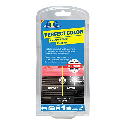 ATG Restaurador de plasticos: Pintura para plasticos reparador Parachoques,Negro ATG Restaurador de plasticos: Pintura para plasticos reparador Parachoques,Negro