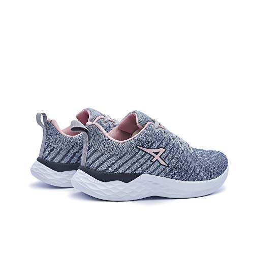 ATHIX Compaction Flexy - Zapatillas de Correr para Mujer, Gris (Gris/Rosa), 41 EU - Zapatillas cómodas y Transpirables