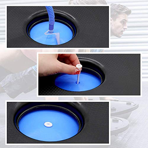 ATIVAFIT Entrenador de Equilibrio de Media Pelota con Correas para Yoga, balón de Equilibrio Antideslizante para Entrenamiento en casa, Fitness, Ejercicio, Entrenamiento de Fuerza, Gimnasio (Azul)