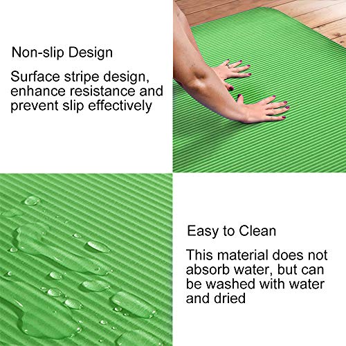 ATIVAFIT - Esterilla de yoga sin ftalatos, antideslizante y respetuosa con las articulaciones, apta para yoga, pilates o gimnasia, con correa de transporte, 183 x 61 x 1 cm, Verde 2, 183* 61* 1 cm ATIVAFIT - Esterilla de yoga sin ftalatos, antideslizante y respetuosa con las articulaciones, apta para yoga, pilates o gimnasia, con correa de transporte, 183 x 61 x 1 cm, Verde 2, 183* 61* 1 cm