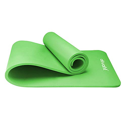 ATIVAFIT - Esterilla de yoga sin ftalatos, antideslizante y respetuosa con las articulaciones, apta para yoga, pilates o gimnasia, con correa de transporte, 183 x 61 x 1 cm, Verde 2, 183* 61* 1 cm ATIVAFIT - Esterilla de yoga sin ftalatos, antideslizante y respetuosa con las articulaciones, apta para yoga, pilates o gimnasia, con correa de transporte, 183 x 61 x 1 cm, Verde 2, 183* 61* 1 cm