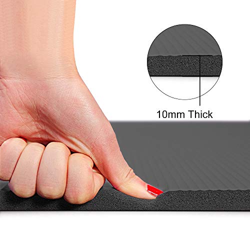 ATIVAFIT - Esterilla de yoga sin ftalatos, antideslizante y respetuosa con las articulaciones, apta para yoga, pilates o gimnasia, con correa de transporte, 183 x 61 x 1 cm, Negro – 2, 183* 61* 1 cm ATIVAFIT - Esterilla de yoga sin ftalatos, antideslizante y respetuosa con las articulaciones, apta para yoga, pilates o gimnasia, con correa de transporte, 183 x 61 x 1 cm, Negro – 2, 183* 61* 1 cm