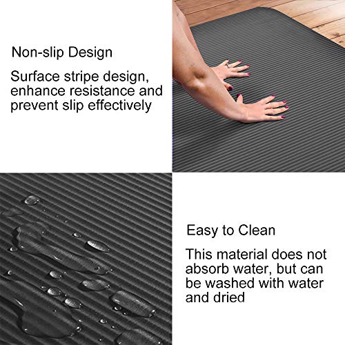 ATIVAFIT - Esterilla de yoga sin ftalatos, antideslizante y respetuosa con las articulaciones, apta para yoga, pilates o gimnasia, con correa de transporte, 183 x 61 x 1 cm, Negro – 2, 183* 61* 1 cm ATIVAFIT - Esterilla de yoga sin ftalatos, antideslizante y respetuosa con las articulaciones, apta para yoga, pilates o gimnasia, con correa de transporte, 183 x 61 x 1 cm, Negro – 2, 183* 61* 1 cm
