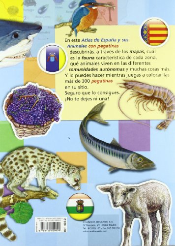 Atlas De España Y Sus Animales (Atlas De Animales Con Pegatina)