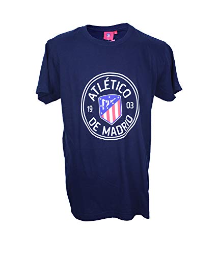Atletico de Madrid Camiseta Hombre Azul Marino Nuevo Escudo Atletico de Madrid Camiseta Hombre Azul Marino Nuevo Escudo