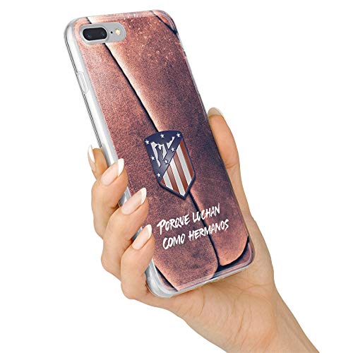 Atlético de Madrid Funda para Xiaomi MI A2-6X Oficial Luchan como Hermanos - Funda móvil de Silicona Flexible y Resistente para Proteger tu Smartphone