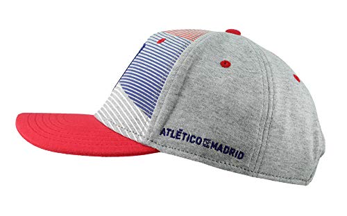 Atlético de Madrid Gorra Adulto Gris, Azul Marino y Rojo Producto Oficial - Nuevo Escudo