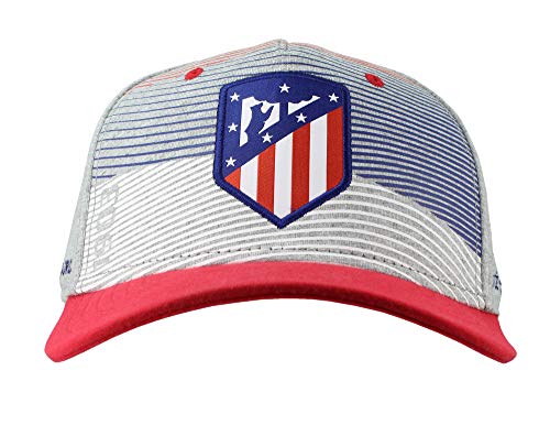 Atlético de Madrid Gorra Adulto Gris, Azul Marino y Rojo Producto Oficial - Nuevo Escudo