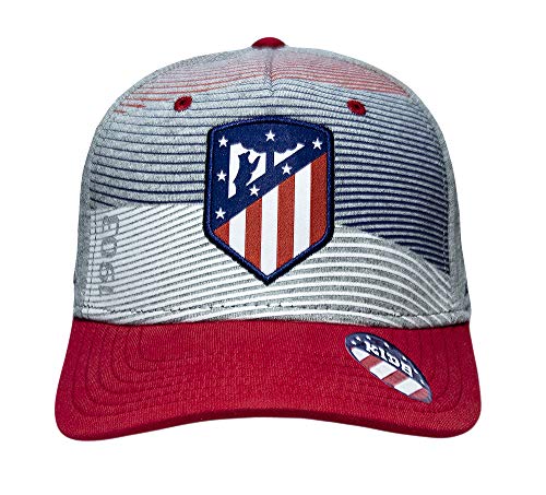 Atlético de Madrid Gorra Infantil Gris, Azul Marino y Rojo Producto Oficial - Nuevo Escudo