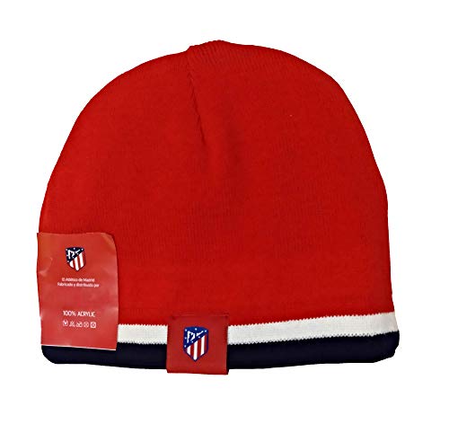 Atletico de Madrid Gorro Adulto Reversible Nuevo Escudo Atletico de Madrid Gorro Adulto Reversible Nuevo Escudo