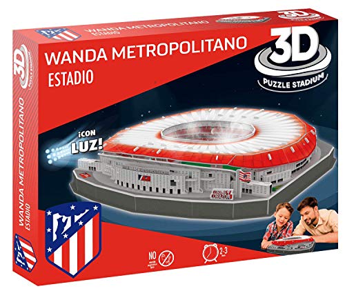 Atlético de Madrid- Puzzle 3D Estadio Wanda Metropolitano con Luz (Eleven Force 14061)