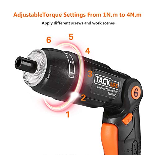 Atornillador, TACKLIFE SDH13DC Destornillador Eléctrico Par de Salida 4Nm Máx (Taladro sin Cable, Cabeza Extraíble, Luz LED, 6 Velocidad Giratoria Ajustable) Atornillador, TACKLIFE SDH13DC Destornillador Eléctrico Par de Salida 4Nm Máx (Taladro sin Cable, Cabeza Extraíble, Luz LED, 6 Velocidad Giratoria Ajustable)
