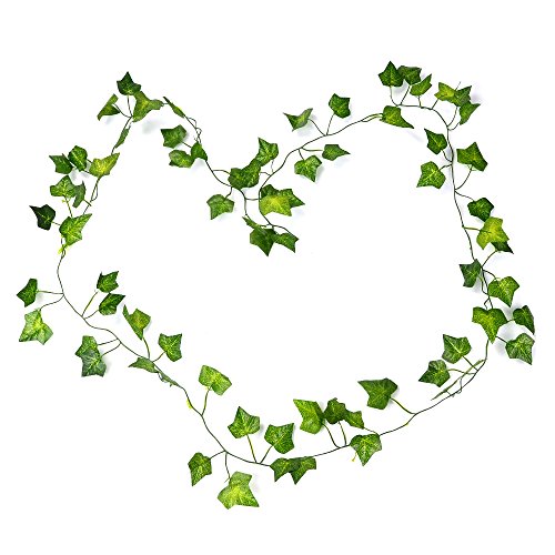 ATPWONZ 12 pcs Ivy Vine Garland Falso Artificial Colgante De La Planta Deja La Decoración del Partido De La Pared del Jardín 78 Pulgadas