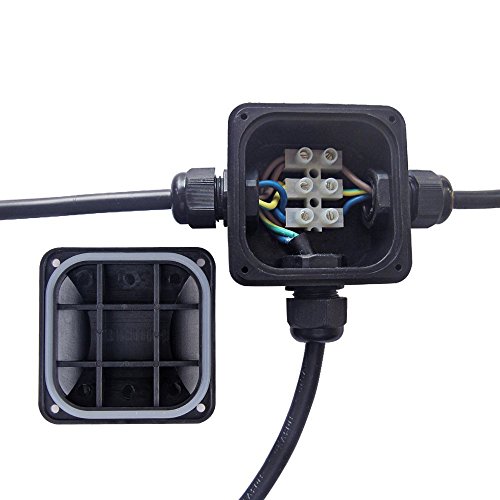 ATPWONZ 4pcs Caja de Conexiones Conector de 3 Vías de Interior/Exterior IP68 Impermeable Súper Ø 5.5mm-10.2mm (Negro) ATPWONZ 4pcs Caja de Conexiones Conector de 3 Vías de Interior/Exterior IP68 Impermeable Súper Ø 5.5mm-10.2mm (Negro)