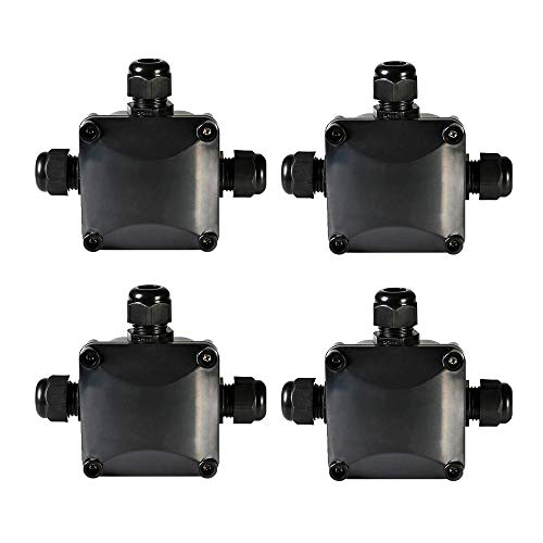 ATPWONZ 4pcs Caja de Conexiones Conector de 3 Vías de Interior/Exterior IP68 Impermeable Súper Ø 5.5mm-10.2mm (Negro) ATPWONZ 4pcs Caja de Conexiones Conector de 3 Vías de Interior/Exterior IP68 Impermeable Súper Ø 5.5mm-10.2mm (Negro)