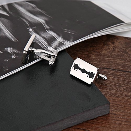 AueDsa Gemelos de Camisa Acero Inoxidable Hombre Plata Negro Gemelos de Camisa Herramienta AueDsa Gemelos de Camisa Acero Inoxidable Hombre Plata Negro Gemelos de Camisa Herramienta