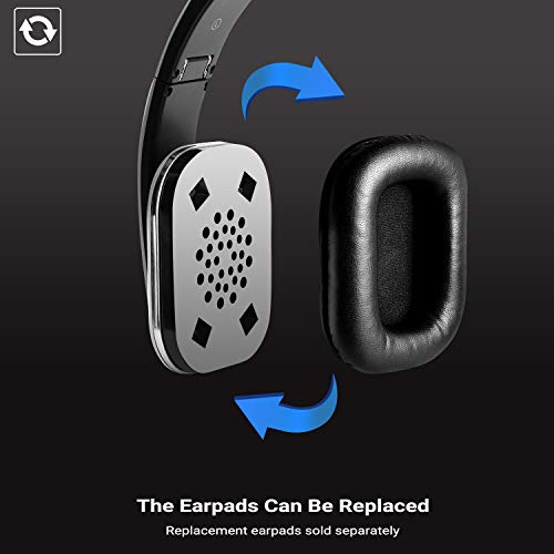 August EP650 Cascos Bluetooth 4.2 Inalámbrico NFC - Auriculares de Diadema Plegable -Sonido Estéreo Bass Rich - Over Ear Headphones con August Audio App para Ajustar EQ - Baja Latencia August EP650 Cascos Bluetooth 4.2 Inalámbrico NFC - Auriculares de Diadema Plegable -Sonido Estéreo Bass Rich - Over Ear Headphones con August Audio App para Ajustar EQ - Baja Latencia