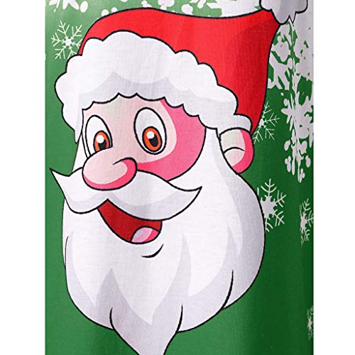 Auifor Indumentaria Femenina Casual Imprimir Feliz Navidad Tapa del cordón del Remiendo de la Camiseta Top(Verde/XXXXX-Large) Auifor Indumentaria Femenina Casual Imprimir Feliz Navidad Tapa del cordón del Remiendo de la Camiseta Top(Verde/XXXXX-Large)