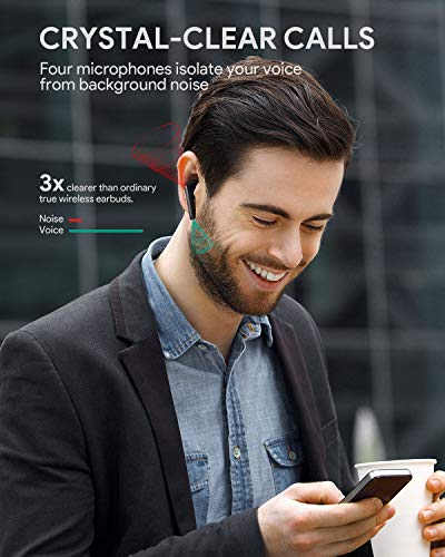 AUKEY Auriculares Bluetooth 5 con Cancelación Activa De Ruido, 4 Micrófonos, 35 Horas y Carga Rápida USB-C, IPX5 Impermeable Auriculares Inalámbricos para iPhone y Android AUKEY Auriculares Bluetooth 5 con Cancelación Activa De Ruido, 4 Micrófonos, 35 Horas y Carga Rápida USB-C, IPX5 Impermeable Auriculares Inalámbricos para iPhone y Android