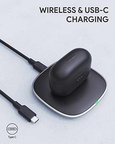 AUKEY Auriculares Inalámbricos Bluetooth 5 Detección en la Oreja, Carga inalámbrica y USB-C, IPX5 Impermeable, 30 Horas de Reproducción, Control Táctil, Micrófono Incorporado, 3D Estéreo AUKEY Auriculares Inalámbricos Bluetooth 5 Detección en la Oreja, Carga inalámbrica y USB-C, IPX5 Impermeable, 30 Horas de Reproducción, Control Táctil, Micrófono Incorporado, 3D Estéreo