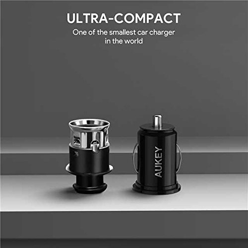 AUKEY Cargador de Coche con Doble Puerto Cargador Móvil 24W / 4,8A con Tecnología AiPower Adaptador de Coche para iPhone XS / Max / X, iPad Air / Pro, Samsung, y más AUKEY Cargador de Coche con Doble Puerto Cargador Móvil 24W / 4,8A con Tecnología AiPower Adaptador de Coche para iPhone XS / Max / X, iPad Air / Pro, Samsung, y más