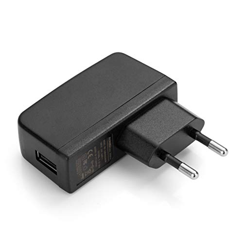 Aukru 2-en-1 Cargador de Adaptador 5V/2000mA + Micro USB Cable para Cargar Samsung, Xiaomi, HTC, Motorola, Nokia, Reproductores MP3, GPS y Otros(Negro)