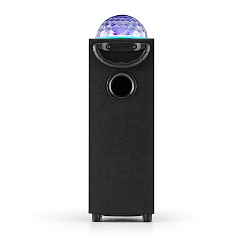 AUNA DiscoStar Blue - Altavoces Bluetooth 2.1, Luces LED, FM, MP3, SD USB, Mini USB, AUX, Micrófono, Control de Volumen, Mando, Asas, Batería portátil, Azul