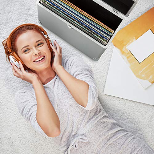 auna Vinylbox ALU - Maletín para vinilos , Maleta para Discos , Conservación de Discos , hasta 30 Discos de 30 cm , Tapa con Cierre , Carcasa de Aluminio , Plateado auna Vinylbox ALU - Maletín para vinilos , Maleta para Discos , Conservación de Discos , hasta 30 Discos de 30 cm , Tapa con Cierre , Carcasa de Aluminio , Plateado
