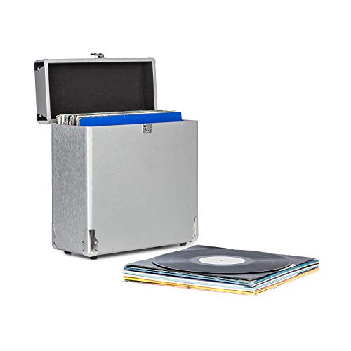 auna Vinylbox ALU - Maletín para vinilos , Maleta para Discos , Conservación de Discos , hasta 30 Discos de 30 cm , Tapa con Cierre , Carcasa de Aluminio , Plateado auna Vinylbox ALU - Maletín para vinilos , Maleta para Discos , Conservación de Discos , hasta 30 Discos de 30 cm , Tapa con Cierre , Carcasa de Aluminio , Plateado
