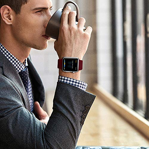 AUNDYYU Correa Solo Loop Compatible con Apple Watch 38mm 40mm 42mm 44mm para iWatch Series 6 SE 5 4 3 2 1, Silicona Elástica Pulsera Repuesto Deportiva Mujer Hombres, 38/40mm #04 Vino Rojo AUNDYYU Correa Solo Loop Compatible con Apple Watch 38mm 40mm 42mm 44mm para iWatch Series 6 SE 5 4 3 2 1, Silicona Elástica Pulsera Repuesto Deportiva Mujer Hombres, 38/40mm #04 Vino Rojo