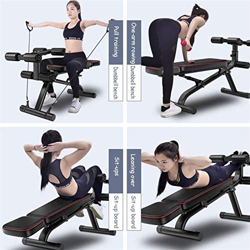 Auoeer Banco de incorporación Multifuncional, Banco de Mancuernas para el hogar Equipos de Aptitud Ajustable, Placa Abdominal, Bancos de Peso para Entrenamiento de Cuerpo Completo Auoeer Banco de incorporación Multifuncional, Banco de Mancuernas para el hogar Equipos de Aptitud Ajustable, Placa Abdominal, Bancos de Peso para Entrenamiento de Cuerpo Completo
