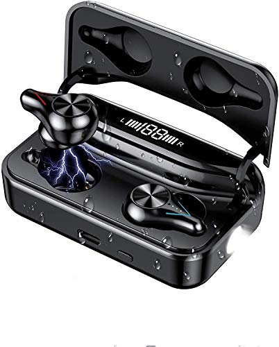 Auriculares Bluetooth 5.0 con Linterna LED Súper Brillante, Cancelación De Ruido De Graves Profundos Y Estéreo HiFi, IPX7 Auriculares Deportivos Impermeables con Tiempo De Reproducción De 120 Hora Auriculares Bluetooth 5.0 con Linterna LED Súper Brillante, Cancelación De Ruido De Graves Profundos Y Estéreo HiFi, IPX7 Auriculares Deportivos Impermeables con Tiempo De Reproducción De 120 Hora