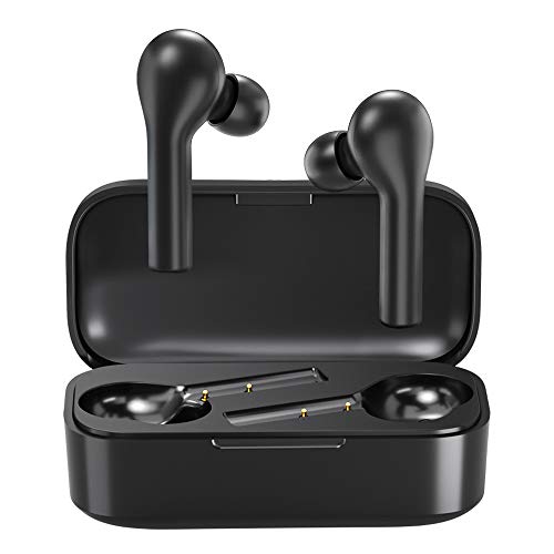 Auriculares Bluetooth con Modo de Juego, HOMSCAM Impermeable Auriculares Inalámbricos Bluetooth 5.0 QCY HiFi Mini Twins Estéreo In-Ear Bluetooth con Caja de Carga