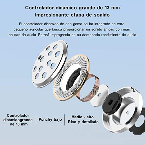 Auriculares Bluetooth, Control Táctil Inteligent Auriculares Inalámbricos Bluetooth 5.1 HiFi Mini Twins Estéreo In-Ear Auriculares inalámbricos con Tipo-C Cables Auriculares Bluetooth, Control Táctil Inteligent Auriculares Inalámbricos Bluetooth 5.1 HiFi Mini Twins Estéreo In-Ear Auriculares inalámbricos con Tipo-C Cables