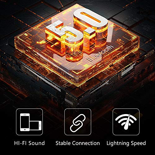 Auriculares Bluetooth Estéreo Auriculares Deportivos, Auriculares Inalámbricos con Micrófono Hi-Fi CVC8.0, 10H+50H Reproducir, Impermeable Cascos Deporte con Estuche de Carga para iPhone Android Auriculares Bluetooth Estéreo Auriculares Deportivos, Auriculares Inalámbricos con Micrófono Hi-Fi CVC8.0, 10H+50H Reproducir, Impermeable Cascos Deporte con Estuche de Carga para iPhone Android