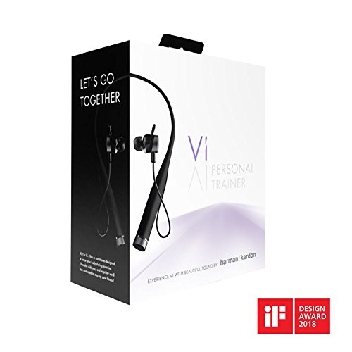 Auriculares Bluetooth Harman Kardon con Inteligencia Artificial Vi, Entrenador Personal y Monitor de Fitness, medición de Ritmo cardíaco, Sonido prémium, para Carrera, Marcha y Ciclismo