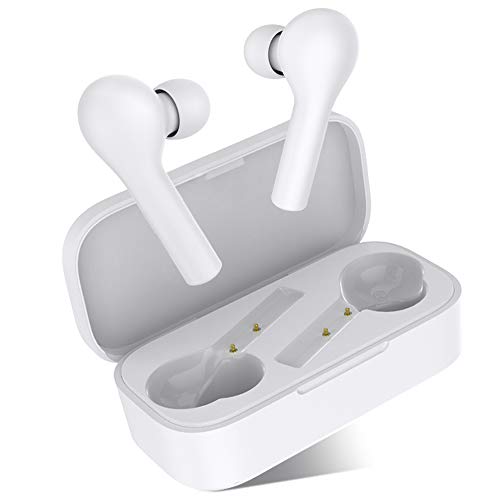 Auriculares Bluetooth, HOMSCAM Auriculares Inalámbricos Bluetooth 5.0 HiFi Mini Estéreo In-Ear Control Táctil Auriculares, Viene con 3 Tapones para los oídos Tamaños Diseñados para Niños también Auriculares Bluetooth, HOMSCAM Auriculares Inalámbricos Bluetooth 5.0 HiFi Mini Estéreo In-Ear Control Táctil Auriculares, Viene con 3 Tapones para los oídos Tamaños Diseñados para Niños también