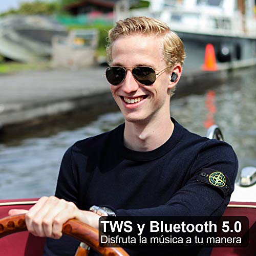 Auriculares Bluetooth, HOMSCAM Auriculares inalámbricos QCY Bluetooth 5.0 Sonido Estéreo Auricular Mini Twins In-Ear Auriculares Carga Rapida Resistente al Agua con Caja de Carga Auriculares Bluetooth, HOMSCAM Auriculares inalámbricos QCY Bluetooth 5.0 Sonido Estéreo Auricular Mini Twins In-Ear Auriculares Carga Rapida Resistente al Agua con Caja de Carga