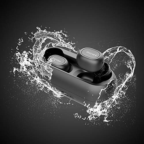 Auriculares Bluetooth, HOMSCAM Auriculares inalámbricos QCY Bluetooth 5.0 Sonido Estéreo Auricular Mini Twins In-Ear Auriculares Carga Rapida Resistente al Agua con Caja de Carga
