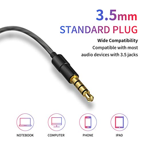 Auriculares con Cable con Micrófono y Control de Volumen, Adecuados para Dispositivos con Conectores 3.5, como Teléfonos Móviles, Computadoras Portátiles y MP3 Auriculares con Cable con Micrófono y Control de Volumen, Adecuados para Dispositivos con Conectores 3.5, como Teléfonos Móviles, Computadoras Portátiles y MP3