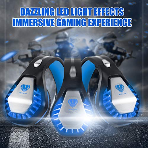 Auriculares Gaming para PS4/Xbox One/Nintendo Switch, Pacrate GH-1 Cascos Gaming con Sonido Envolvente y Cancelación de Ruido Auriculares Diadema con 3.5mm Jack con Luz LED Auriculares Gaming para PS4/Xbox One/Nintendo Switch, Pacrate GH-1 Cascos Gaming con Sonido Envolvente y Cancelación de Ruido Auriculares Diadema con 3.5mm Jack con Luz LED