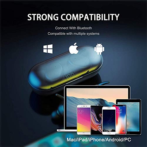 Auriculares Inalámbricos, Auriculares Bluetooth con Mini Caja de Carga, Auriculares Bluetooth con Sonido Hi-Fi, Tiempo de Reproducción Extendido de 24 Horas, Compatible con Airpods Android/Samsung Auriculares Inalámbricos, Auriculares Bluetooth con Mini Caja de Carga, Auriculares Bluetooth con Sonido Hi-Fi, Tiempo de Reproducción Extendido de 24 Horas, Compatible con Airpods Android/Samsung