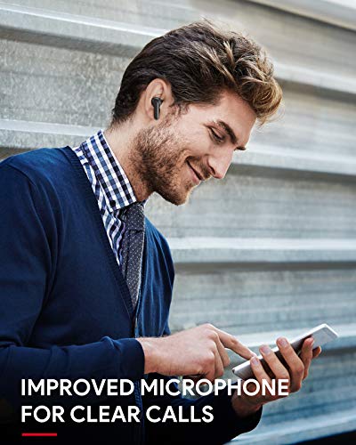 Auriculares Inalámbricos Bluetooth 5 con Micrófonos, BCMASTER Auriculares Bluetooth Sonido Estéreo 3D, 30 Horas y Carga Rápida USB-C, Control Táctil, Deportivos IPX5 Impermeable para Trabajar o Viajar