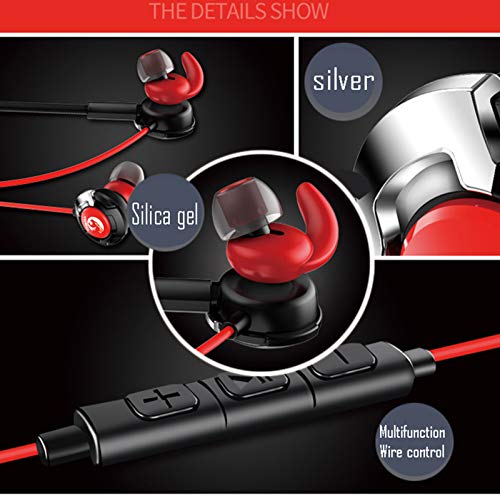 Auriculares Internos De Silicona Auriculares Juego MúSica MicróFono Control De Cables FáCil De Cargar Subwoofer Ordenador Personal Auriculares para Computadora DiseñO Ligero CóModo,Gray Auriculares Internos De Silicona Auriculares Juego MúSica MicróFono Control De Cables FáCil De Cargar Subwoofer Ordenador Personal Auriculares para Computadora DiseñO Ligero CóModo,Gray