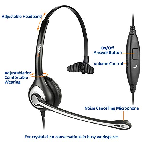 Auriculares Teléfono Móvil Mono con Cancelación de Ruido Micrófono, WANTEK Cascos Diadema para iPhone Samsung Huawei HTC LG ZTE Blackberry Celulares y Smartphones con Jack de 3,5 mm(F600J35) Auriculares Teléfono Móvil Mono con Cancelación de Ruido Micrófono, WANTEK Cascos Diadema para iPhone Samsung Huawei HTC LG ZTE Blackberry Celulares y Smartphones con Jack de 3,5 mm(F600J35)