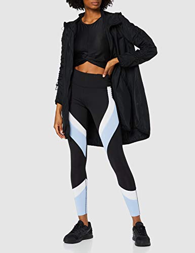 Aurique Leggings deportivos para Mujer, Negro (Black/Serenity/White), M